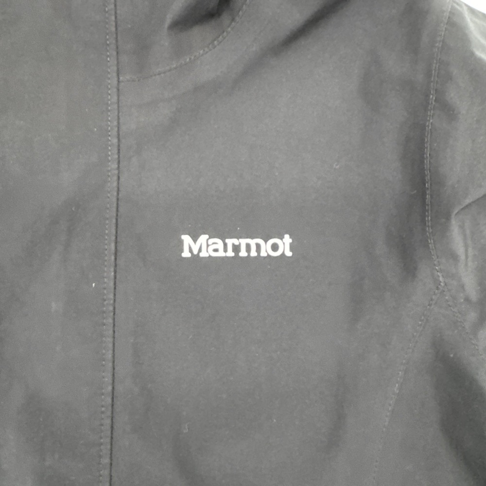 Marmot gore tex‎ kids Rain Jacket Black Size M Waterproof Windproof Hooded - Picture 11 of 14
